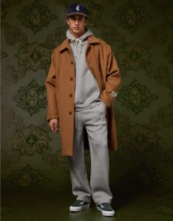 AE X Tru Kolors Wool-Blend Topcoat Brown