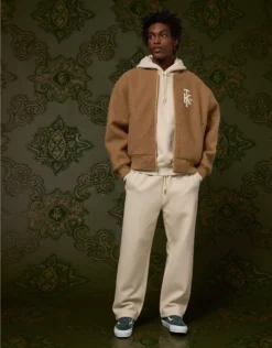 AE X Tru Kolors Sherpa Bomber Jacket Brown