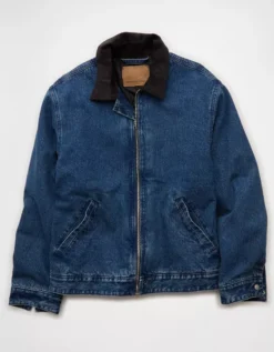 AE Denim Barn Jacket Blue -American Eagle Fashion 0106 1795 400 f