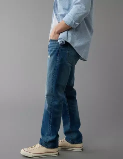 AE Ripped Original Straight Jean Destroyed Medium Wash 9 AE Ripped Original Straight Jean Destroyed Medium Wash -American Eagle Fashion 0111 7060 919 os