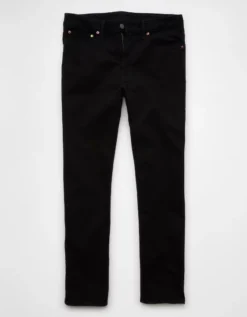 AE AirFlex+ TENCEL™ Fibers Relaxed Straight Jean Black 7 AE AirFlex+ TENCEL™ Fibers Relaxed Straight Jean Black -American Eagle Fashion 0112 7139 001 f