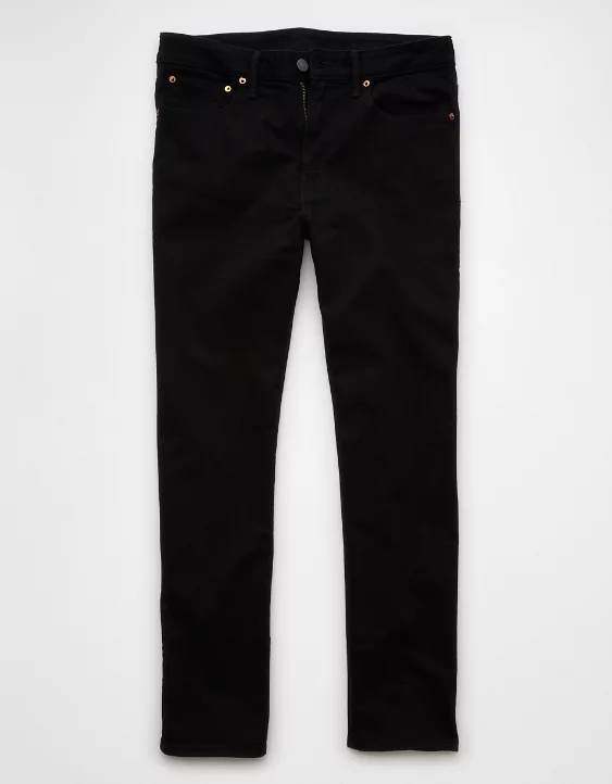 AE AirFlex+ TENCEL™ Fibers Relaxed Straight Jean Black 3 AE AirFlex+ TENCEL™ Fibers Relaxed Straight Jean Black - Image 3