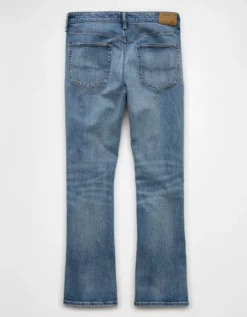 AE EasyFlex Patched Slim Bootcut Jean Destroyed Medium Wash -American Eagle Fashion 0113 7137 919 b