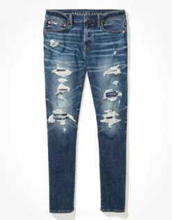 AE AirFlex+ Temp Tech Patched Athletic Skinny Jean -American Eagle Fashion 0114 5692 439 f