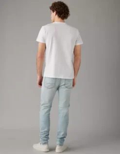 AE AirFlex+ Ultrasoft Patched Athletic Skinny Jean Crushed Ice 8 AE AirFlex+ Ultrasoft Patched Athletic Skinny Jean Crushed Ice -American Eagle Fashion 0114 6476 946 ob