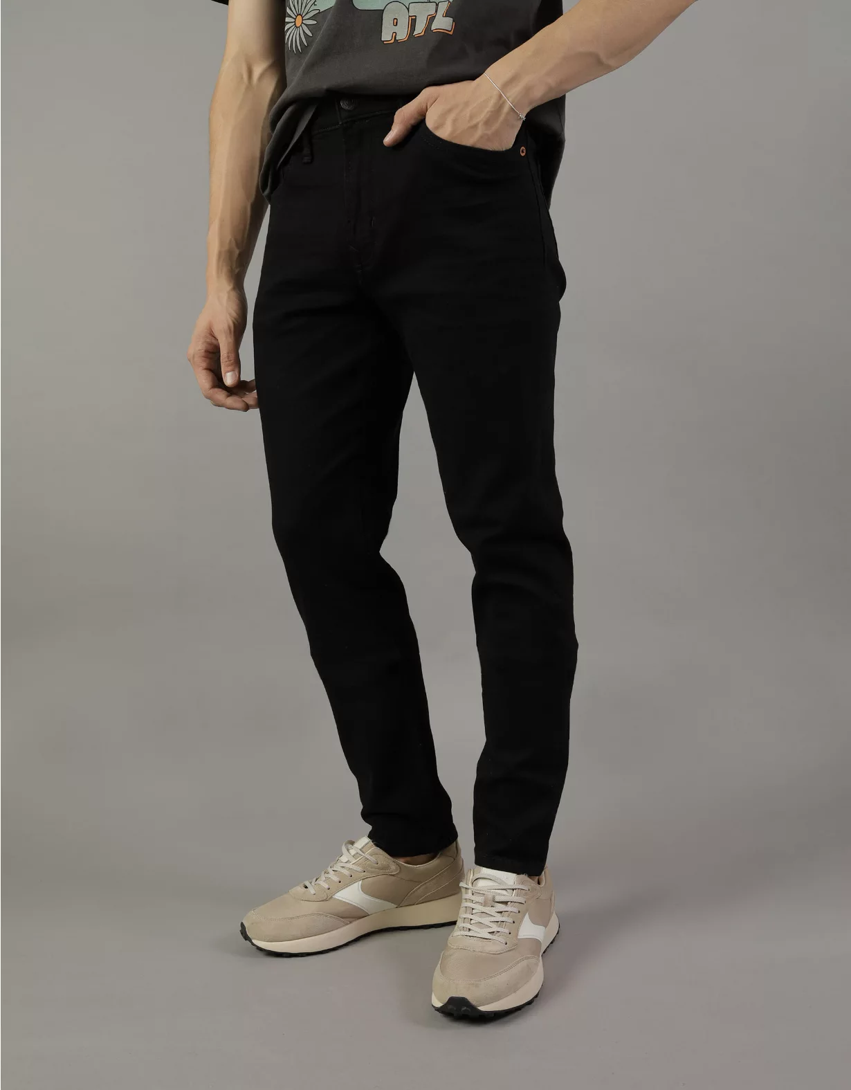 AE AirFlex+ Athletic Skinny Jean Black 1 AE AirFlex+ Athletic Skinny Jean Black