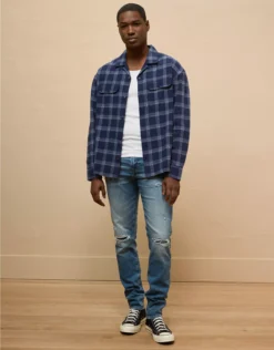 AE AirFlex+ Patched Athletic Skinny Jean Destroyed Medium Wash