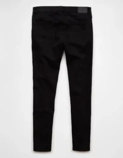 AE AirFlex+ Athletic Skinny Patched Jean Destroyed Black -American Eagle Fashion 0114 6928 038 b