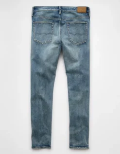 AE AirFlex+ Patched Athletic Skinny Jean Marbled Blue -American Eagle Fashion 0114 7135 417 b