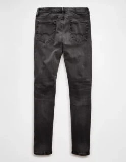 AE AirFlex+ Patched Athletic Skinny Jean Black Wash 9 AE AirFlex+ Patched Athletic Skinny Jean Black Wash -American Eagle Fashion 0114 7225 081 b