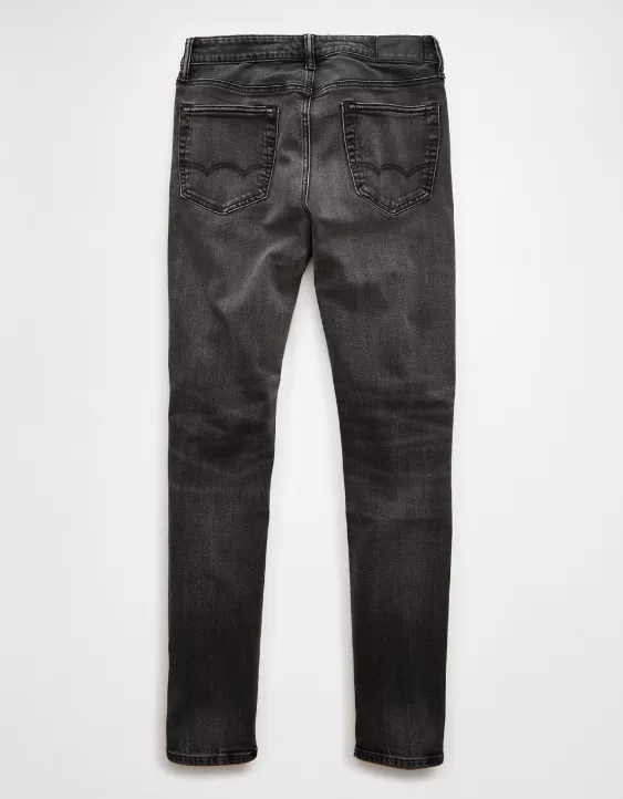 AE AirFlex+ Patched Athletic Skinny Jean Black Wash 4 AE AirFlex+ Patched Athletic Skinny Jean Black Wash - Image 4