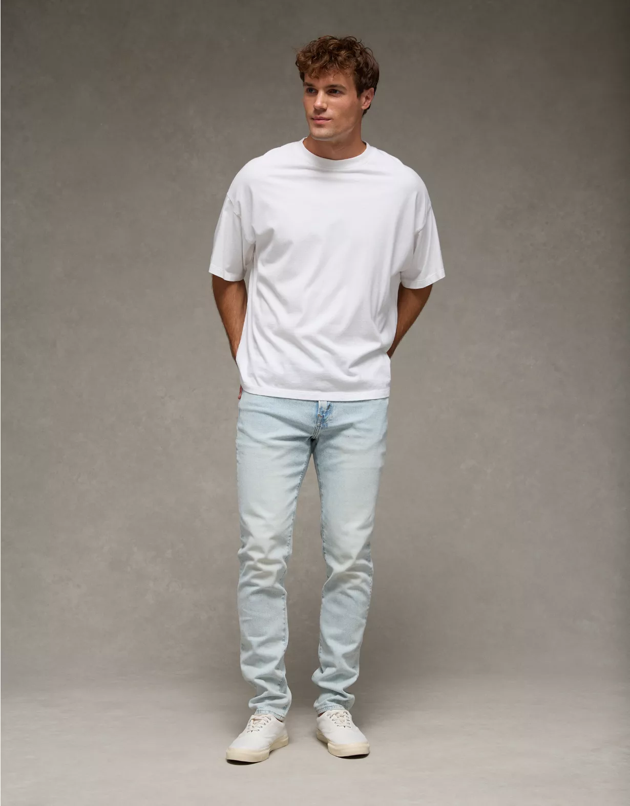 AE AirFlex+ TENCEL™ Fibers Athletic Skinny Jean Light Wash 1 AE AirFlex+ TENCEL™ Fibers Athletic Skinny Jean Light Wash