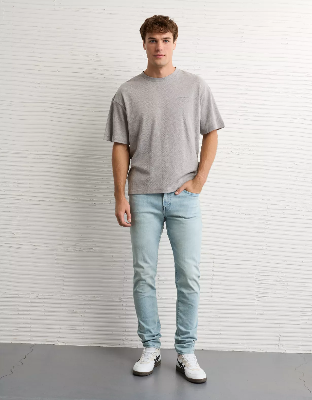 AE 24/7 Move Free Athletic Skinny Jean Light Bright Indigo 1 AE 24/7 Move Free Athletic Skinny Jean Light Bright Indigo