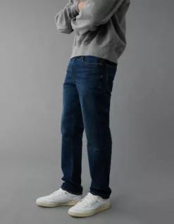 AE AirFlex+ TENCEL™ Fibers Slim Straight Jean Dark Indigo 9 AE AirFlex+ TENCEL™ Fibers Slim Straight Jean Dark Indigo -American Eagle Fashion 0116 7129 738 os
