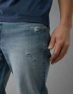 AE EasyFlex +TENCEL™ Fibers Ripped Slim Straight Jean Tinted Medium 11 AE EasyFlex +TENCEL™ Fibers Ripped Slim Straight Jean Tinted Medium -American Eagle Fashion 0116 7131 992 d2