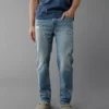 AE EasyFlex +TENCEL™ Fibers Ripped Slim Straight Jean Tinted Medium