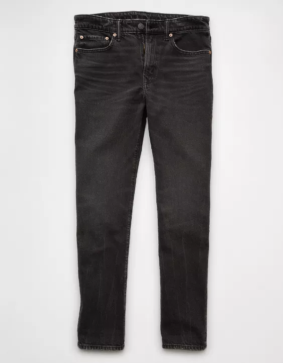 AE EasyFlex +TENCEL™ Fibers Slim Straight Jean Black Wash 4 AE EasyFlex +TENCEL™ Fibers Slim Straight Jean Black Wash - Image 4