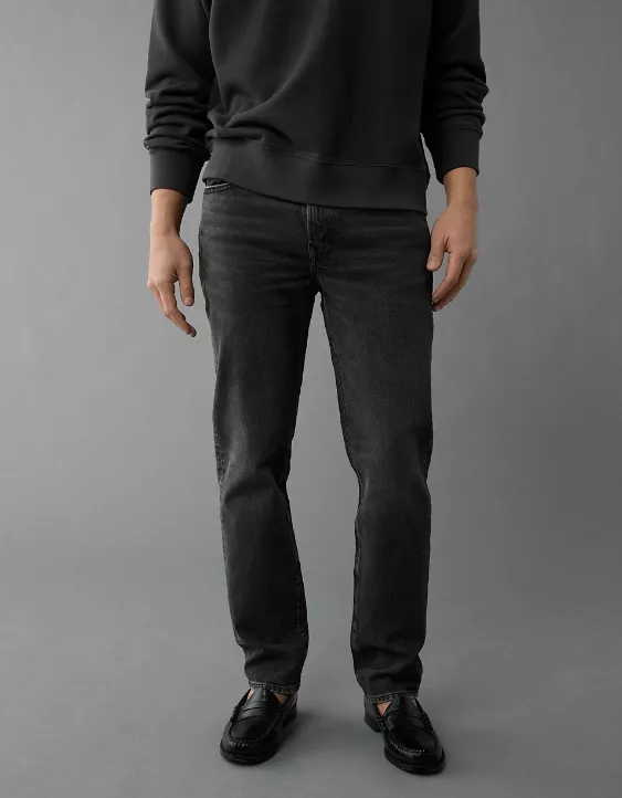 AE EasyFlex +TENCEL™ Fibers Slim Straight Jean Black Wash 2 AE EasyFlex +TENCEL™ Fibers Slim Straight Jean Black Wash - Image 2