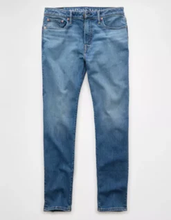 AE AirFlex+ Slim Straight Jean Bright Blue -American Eagle Fashion 0116 7255 426 f