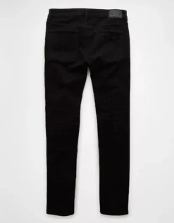 AE AirFlex+ Ripped Slim Jean Destroyed Black -American Eagle Fashion 0117 7074 038 b