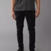 AE AirFlex+ Ripped Slim Jean Destroyed Black