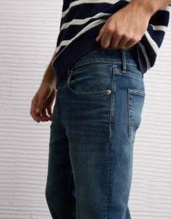 AE AirFlex+ Athletic Fit Jean Dark Indigo -American Eagle Fashion 0118 7241 738 d2