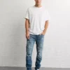 AE AirFlex+ TENCEL™ Fibers Patched Athletic Fit Jean Darken Destroy