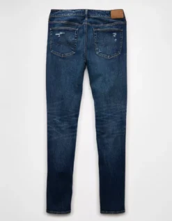 AE AirFlex+ Patched Skinny Jean Indigo Shadow Destroy -American Eagle Fashion 0119 7275 939 b