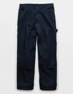 Timberland X AE Wide-Leg Denim Work Pant Dark Indigo -American Eagle Fashion 0122 7079 738 f