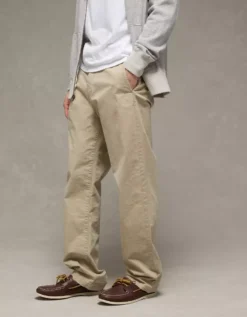 AE Flex Loose Lived-In Khaki Pant Light Khaki -American Eagle Fashion 0124 5307 281 os