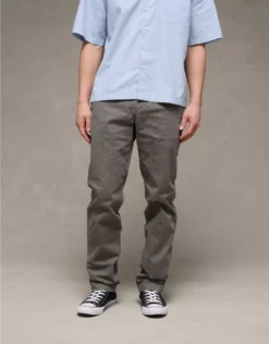 AE Flex Original Straight Lived-In Khaki Pant Grey