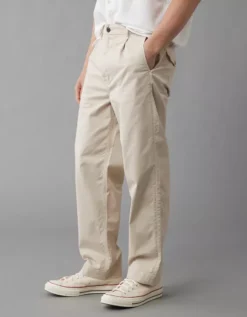 AE Flex Pleated Loose Easy Pant Natural White 10 AE Flex Pleated Loose Easy Pant Natural White -American Eagle Fashion 0127 4945 140 os
