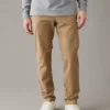 AE Flex Slim Straight Lived-In Khaki Pant Toasted Almond