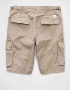 AE 10" Flex Lived-In Cargo Short Taupe -American Eagle Fashion 0131 7819 256 b