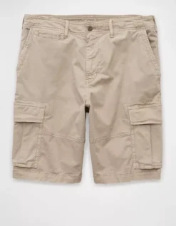 AE 10" Flex Lived-In Cargo Short Taupe -American Eagle Fashion 0131 7819 256 f
