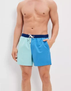 AE 5.5" Color-Block Swim Trunk