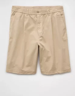 AE Flex Loose Pleated Pull-On Short Khaki -American Eagle Fashion 0135 7950 212 f
