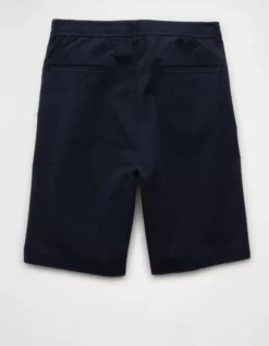 AE Flex Loose Pleated Pull-On Short Navy -American Eagle Fashion 0135 7950 410 b