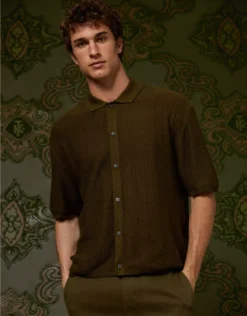 AE X Tru Kolors Sweater Polo Olive