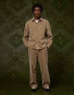 AE X Tru Kolors Chenille Twill Shirt Khaki -American Eagle Fashion 0151 3000 212 os