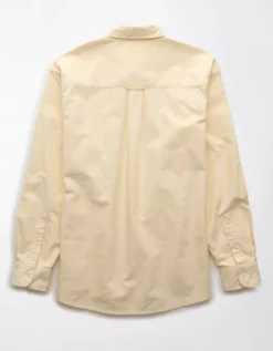 AE Everyday Relaxed Oxford Button-Up Shirt Yellow -American Eagle Fashion 0153 2727 700 b