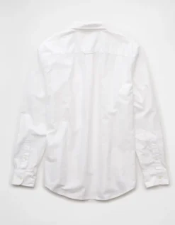 AE Everyday Classic Fit Oxford Button-Up Shirt White -American Eagle Fashion 0153 2885 100 b