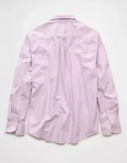AE Everyday Classic Fit Oxford Button-Up Shirt Lively Lilac -American Eagle Fashion 0153 2885 507 b