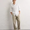 AE Everyday Slim Fit Poplin Button-Up Shirt White
