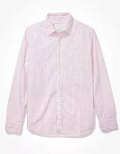 AE Everyday Striped Oxford Button-Up Shirt -American Eagle Fashion 0153 6012 682 f