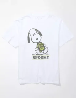 AE Super Soft Snoopy Halloween Graphic T-Shirt -American Eagle Fashion 0160 1803 100 f
