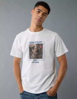 AE Bob Dylan Graphic T-Shirt White -American Eagle Fashion 0160 4862 100 d2