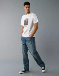 AE Bob Dylan Graphic T-Shirt White -American Eagle Fashion 0160 4862 100 os