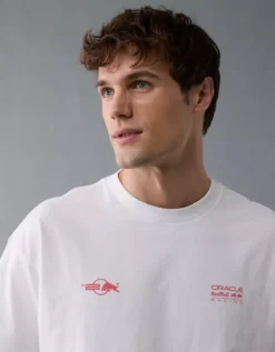 Oracle Red Bull Racing X AE Boxy Graphic T-Shirt White -American Eagle Fashion 0161 4301 100 d2