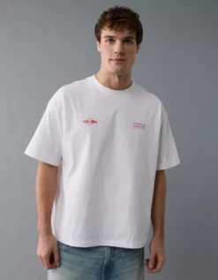 Oracle Red Bull Racing X AE Boxy Graphic T-Shirt White -American Eagle Fashion 0161 4301 100 ob